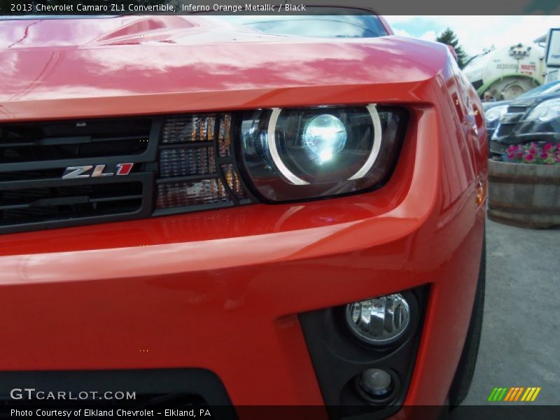 Inferno Orange Metallic / Black 2013 Chevrolet Camaro ZL1 Convertible