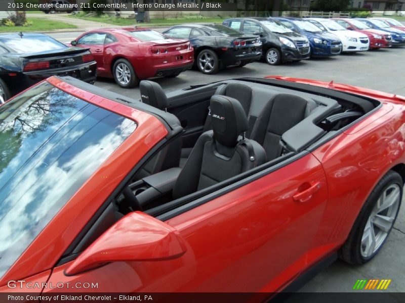 Inferno Orange Metallic / Black 2013 Chevrolet Camaro ZL1 Convertible