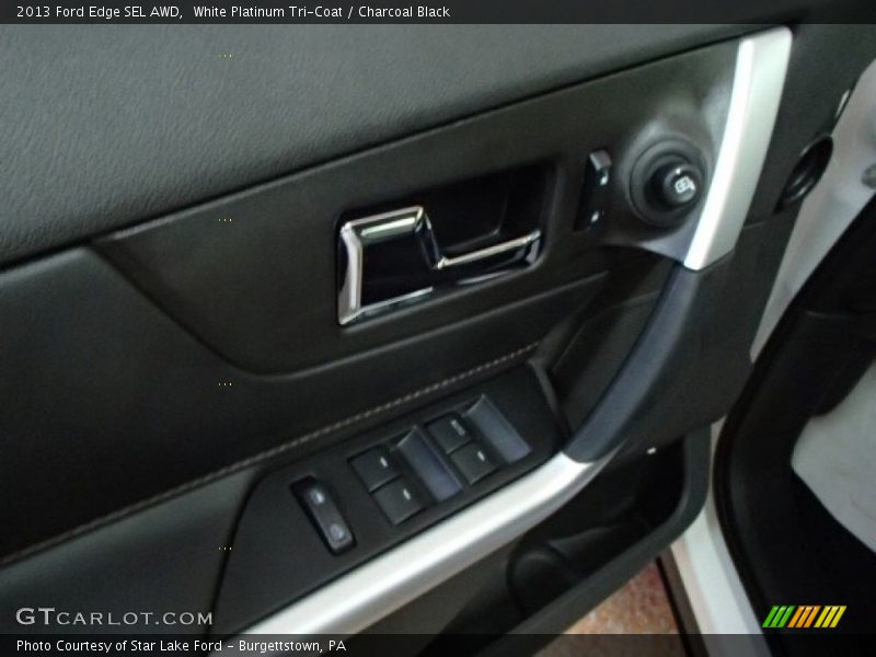 White Platinum Tri-Coat / Charcoal Black 2013 Ford Edge SEL AWD