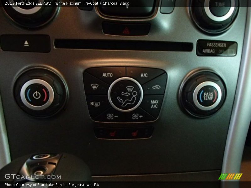 White Platinum Tri-Coat / Charcoal Black 2013 Ford Edge SEL AWD