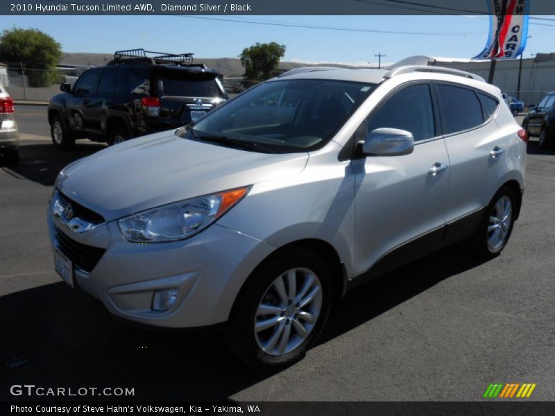 Diamond Silver / Black 2010 Hyundai Tucson Limited AWD