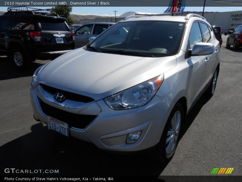 Diamond Silver / Black 2010 Hyundai Tucson Limited AWD