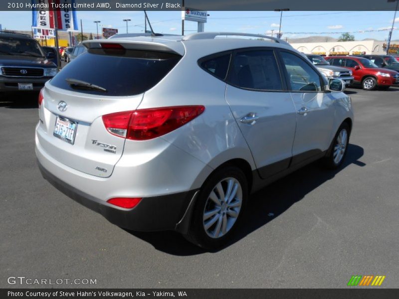 Diamond Silver / Black 2010 Hyundai Tucson Limited AWD