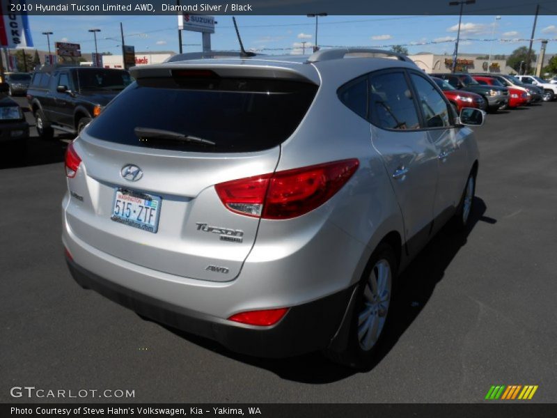 Diamond Silver / Black 2010 Hyundai Tucson Limited AWD