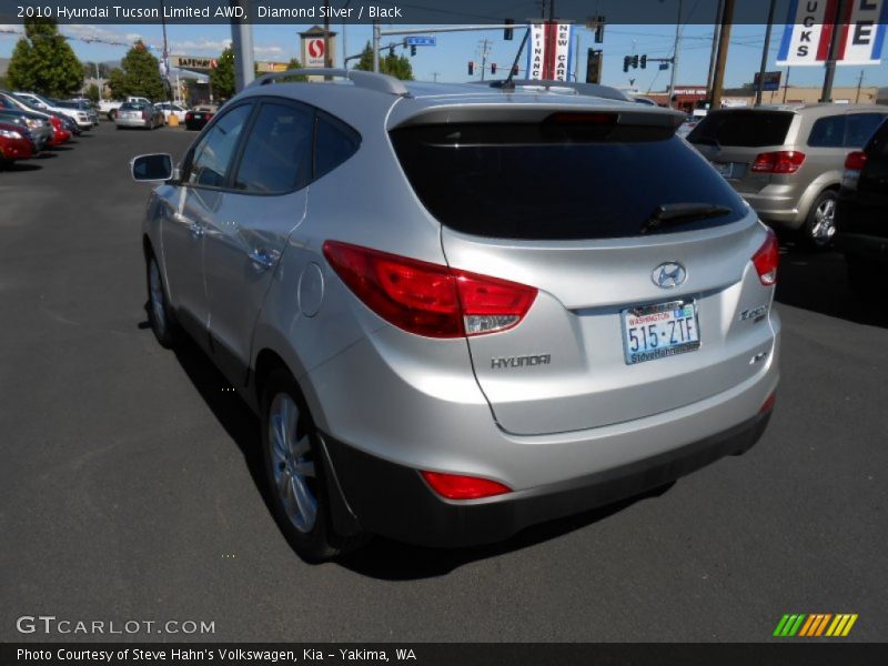 Diamond Silver / Black 2010 Hyundai Tucson Limited AWD