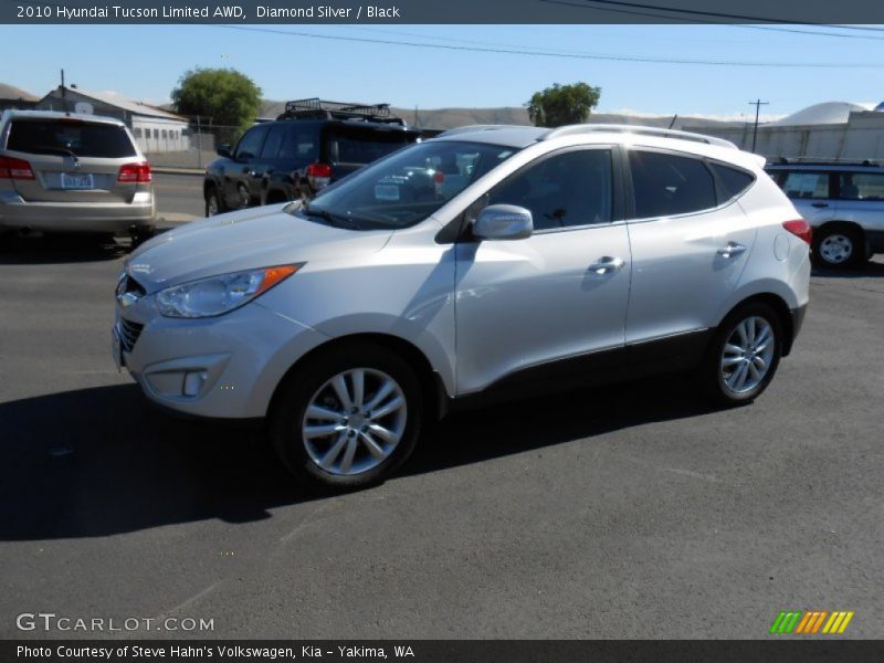 Diamond Silver / Black 2010 Hyundai Tucson Limited AWD