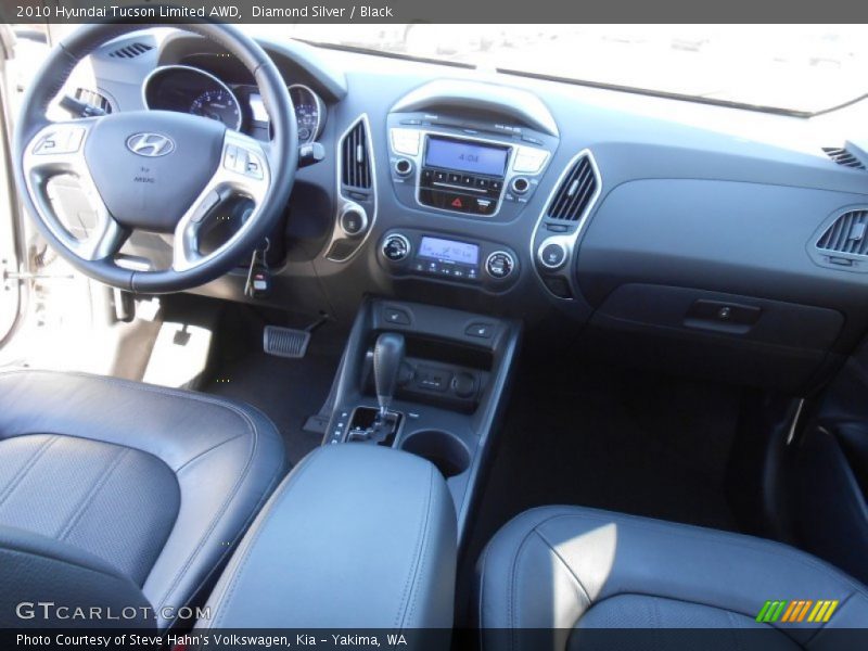 Diamond Silver / Black 2010 Hyundai Tucson Limited AWD