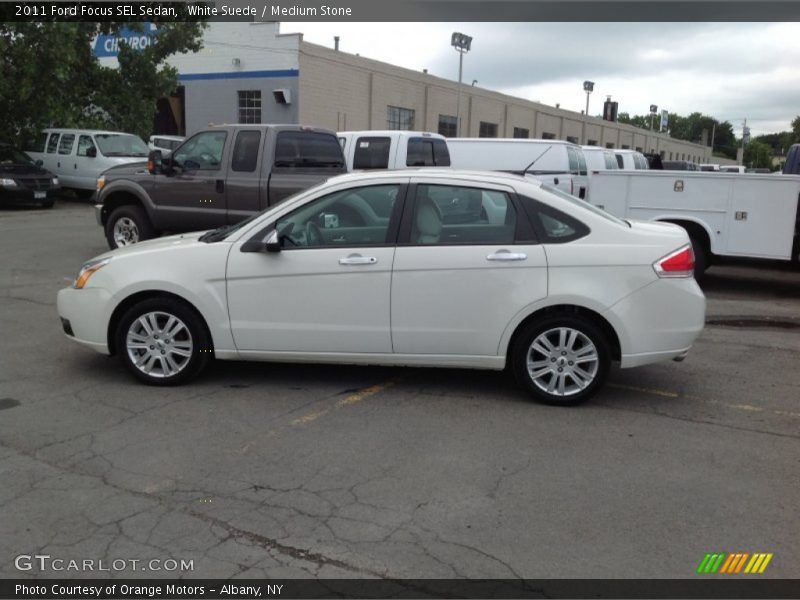 White Suede / Medium Stone 2011 Ford Focus SEL Sedan