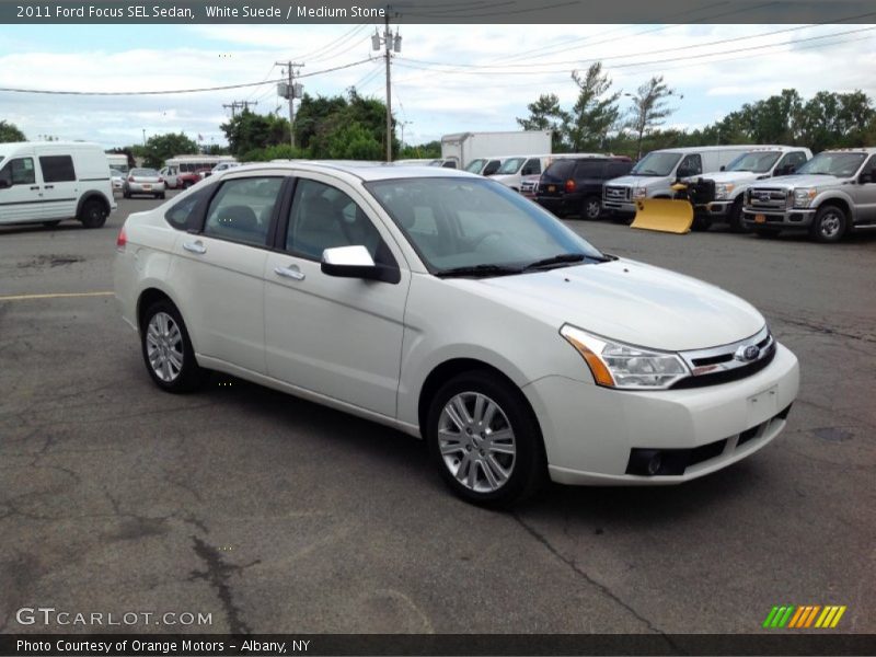White Suede / Medium Stone 2011 Ford Focus SEL Sedan