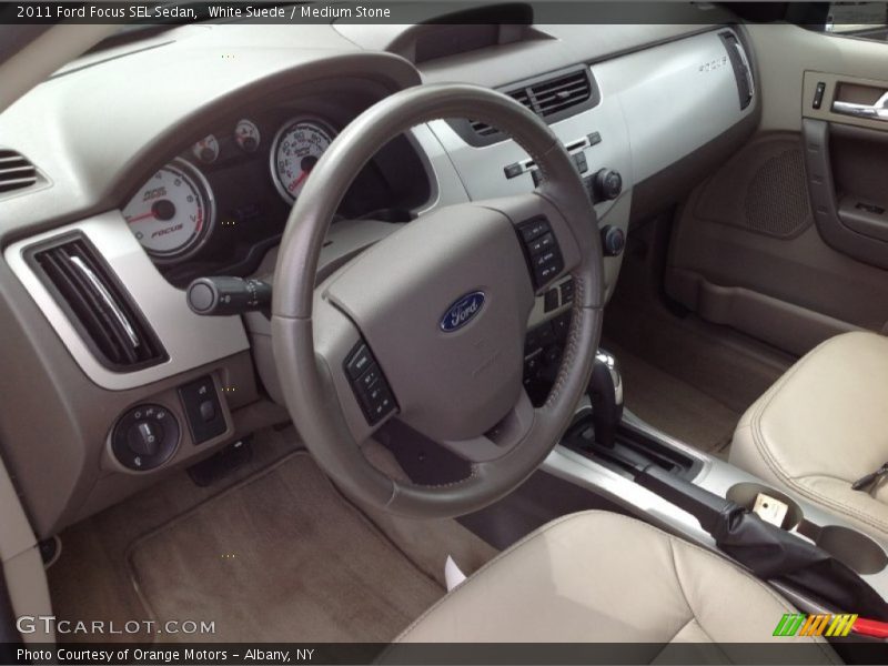 White Suede / Medium Stone 2011 Ford Focus SEL Sedan