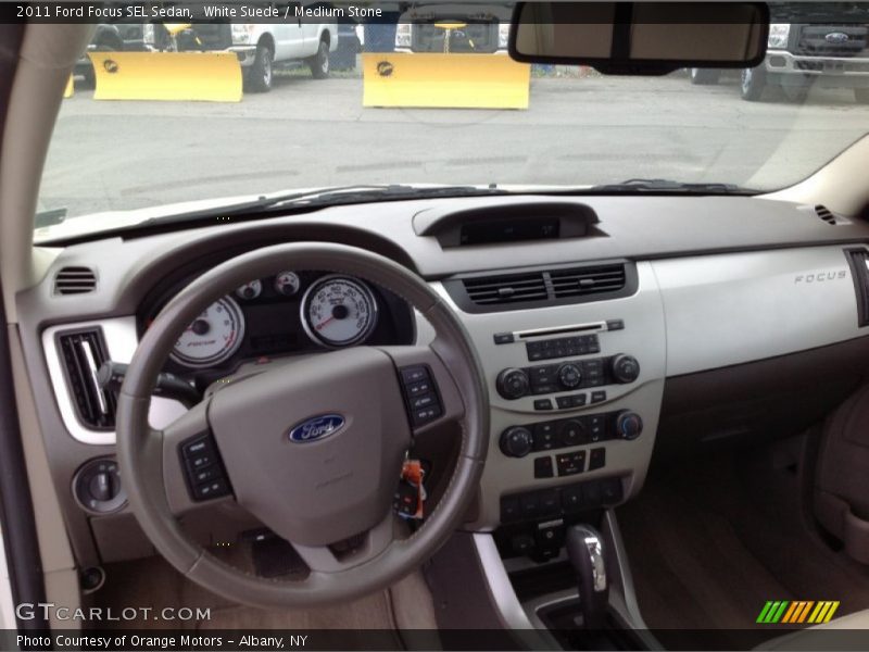 White Suede / Medium Stone 2011 Ford Focus SEL Sedan
