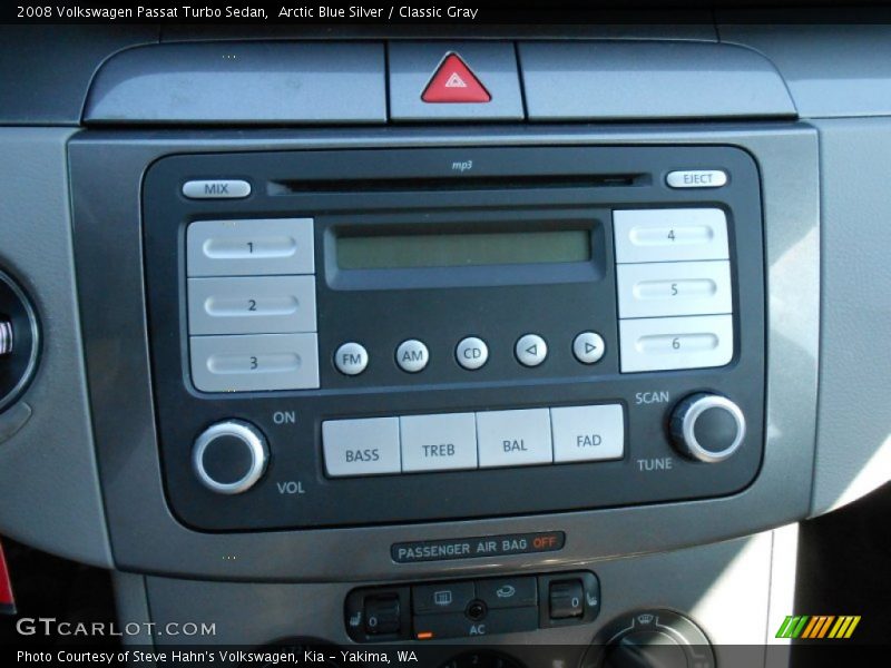 Arctic Blue Silver / Classic Gray 2008 Volkswagen Passat Turbo Sedan