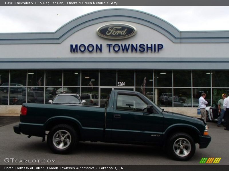 Emerald Green Metallic / Gray 1998 Chevrolet S10 LS Regular Cab