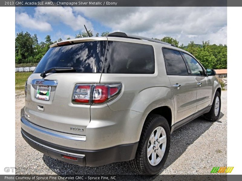 Champagne Silver Metallic / Ebony 2013 GMC Acadia SLE AWD