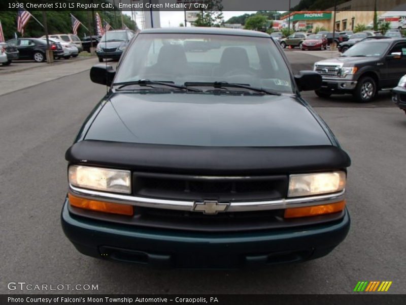 Emerald Green Metallic / Gray 1998 Chevrolet S10 LS Regular Cab