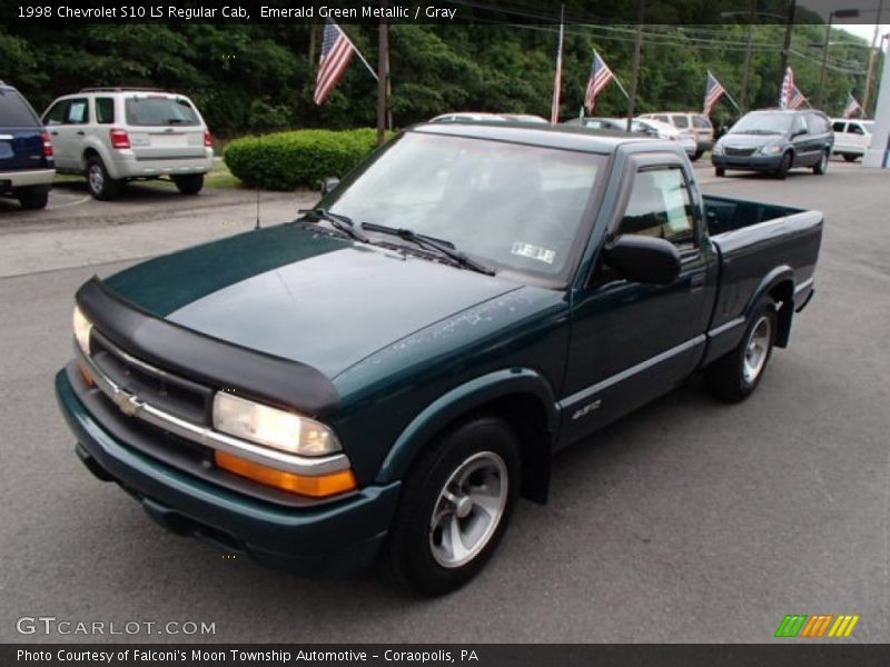Emerald Green Metallic / Gray 1998 Chevrolet S10 LS Regular Cab