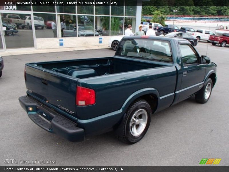 Emerald Green Metallic / Gray 1998 Chevrolet S10 LS Regular Cab