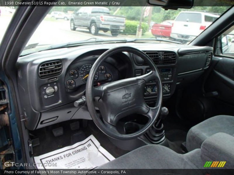 Emerald Green Metallic / Gray 1998 Chevrolet S10 LS Regular Cab