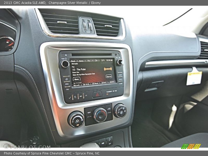Champagne Silver Metallic / Ebony 2013 GMC Acadia SLE AWD