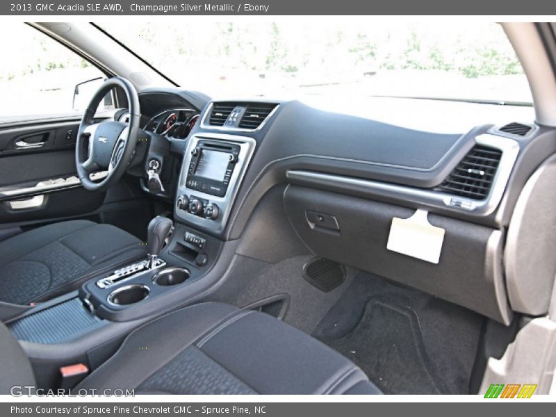 Champagne Silver Metallic / Ebony 2013 GMC Acadia SLE AWD