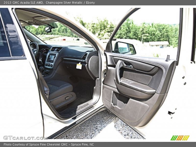 Champagne Silver Metallic / Ebony 2013 GMC Acadia SLE AWD