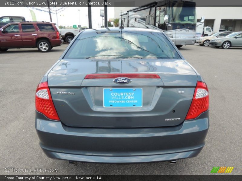 Steel Blue Metallic / Charcoal Black 2011 Ford Fusion SE V6