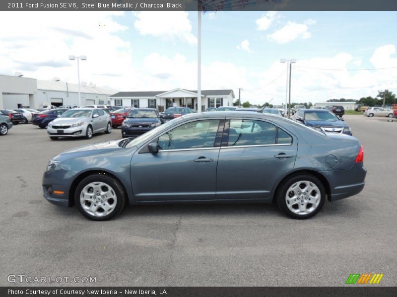 Steel Blue Metallic / Charcoal Black 2011 Ford Fusion SE V6