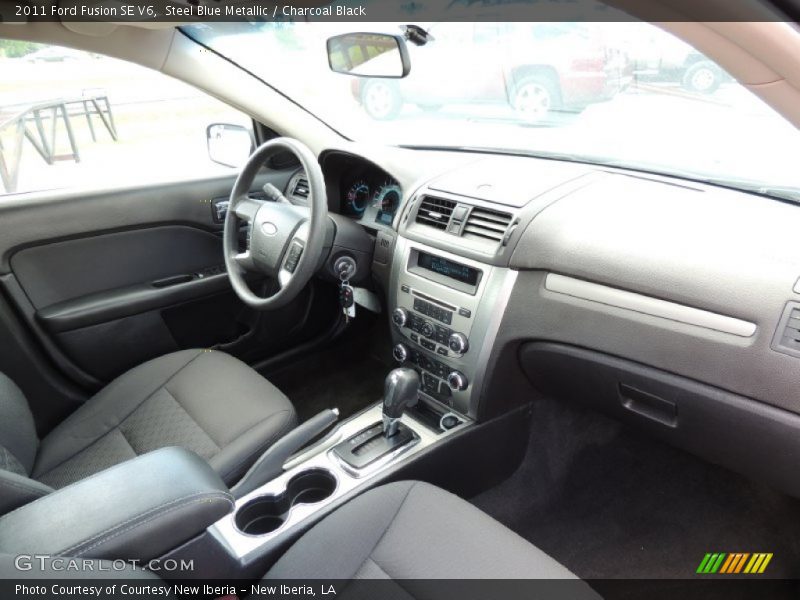 Steel Blue Metallic / Charcoal Black 2011 Ford Fusion SE V6