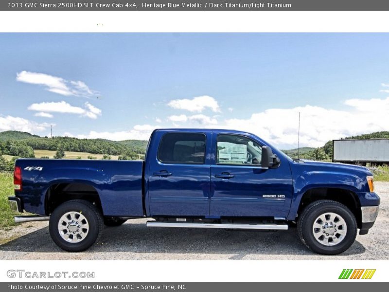 Heritage Blue Metallic / Dark Titanium/Light Titanium 2013 GMC Sierra 2500HD SLT Crew Cab 4x4