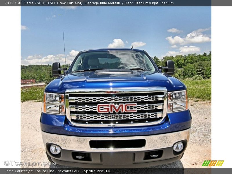 Heritage Blue Metallic / Dark Titanium/Light Titanium 2013 GMC Sierra 2500HD SLT Crew Cab 4x4