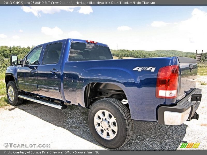 Heritage Blue Metallic / Dark Titanium/Light Titanium 2013 GMC Sierra 2500HD SLT Crew Cab 4x4