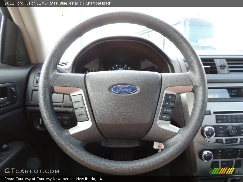 Steel Blue Metallic / Charcoal Black 2011 Ford Fusion SE V6