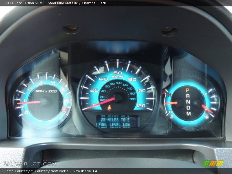 Steel Blue Metallic / Charcoal Black 2011 Ford Fusion SE V6