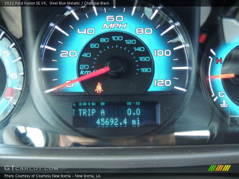 Steel Blue Metallic / Charcoal Black 2011 Ford Fusion SE V6