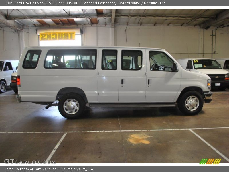 Oxford White / Medium Flint 2009 Ford E Series Van E350 Super Duty XLT Extended Passenger