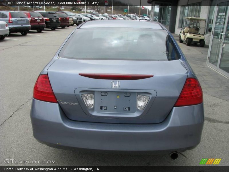 Cool Blue Metallic / Gray 2007 Honda Accord LX Sedan