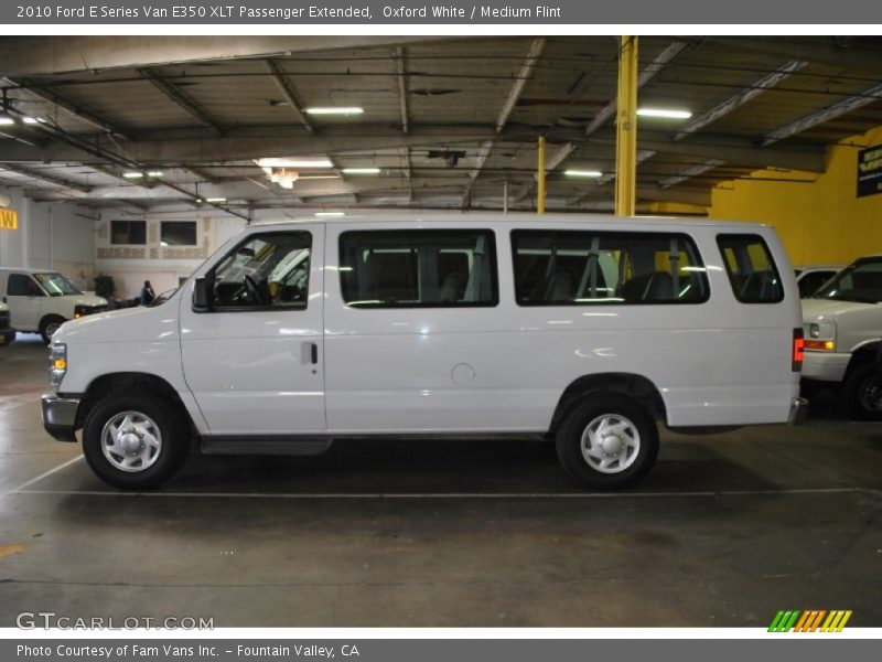 Oxford White / Medium Flint 2010 Ford E Series Van E350 XLT Passenger Extended