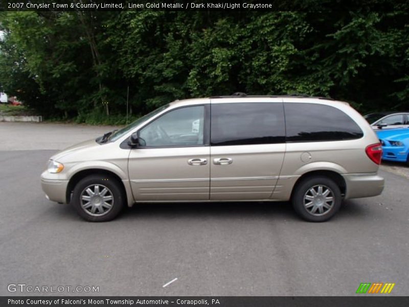 Linen Gold Metallic / Dark Khaki/Light Graystone 2007 Chrysler Town & Country Limited