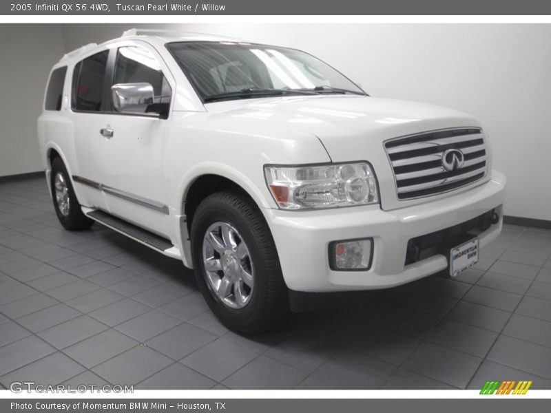 Tuscan Pearl White / Willow 2005 Infiniti QX 56 4WD