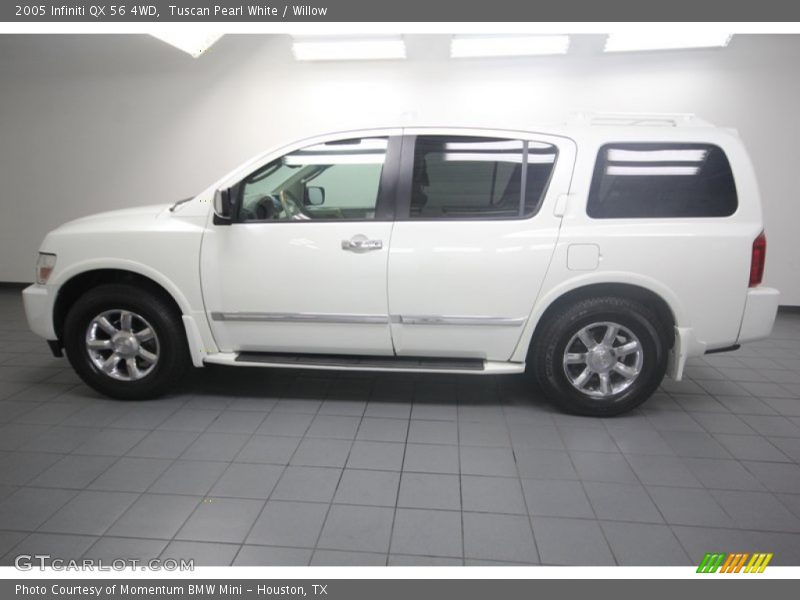 Tuscan Pearl White / Willow 2005 Infiniti QX 56 4WD