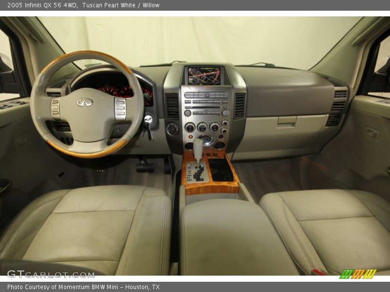 Tuscan Pearl White / Willow 2005 Infiniti QX 56 4WD