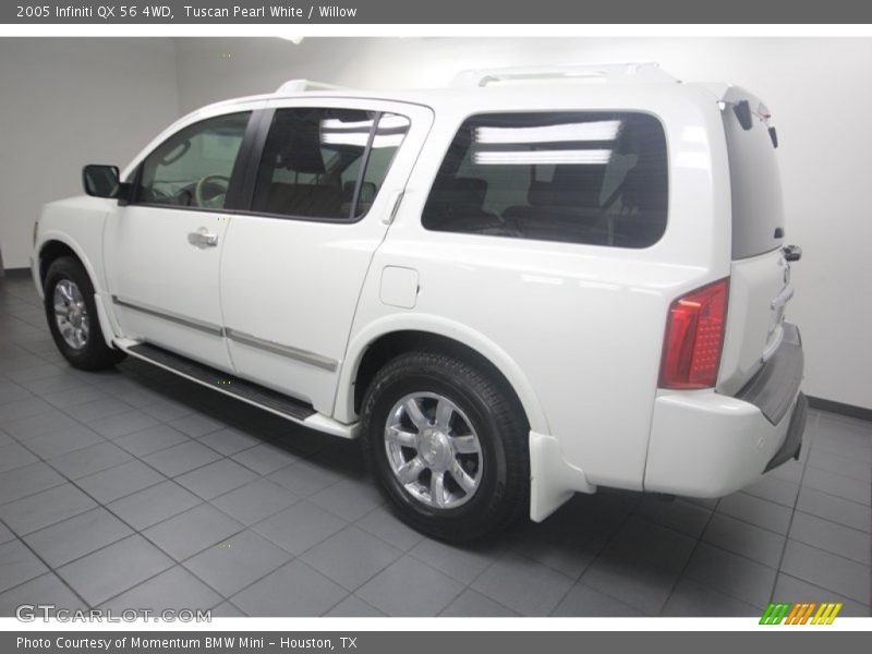 Tuscan Pearl White / Willow 2005 Infiniti QX 56 4WD