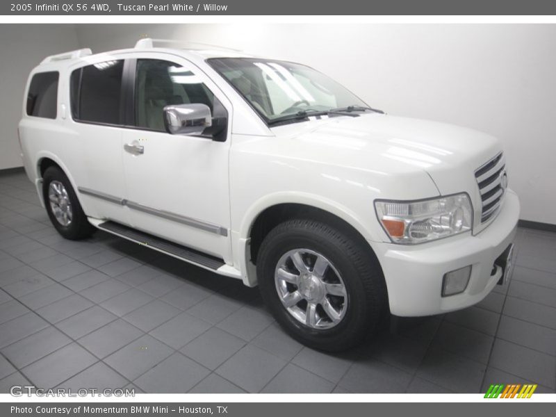 Tuscan Pearl White / Willow 2005 Infiniti QX 56 4WD