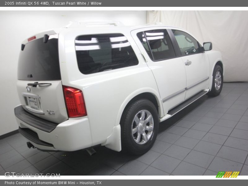 Tuscan Pearl White / Willow 2005 Infiniti QX 56 4WD