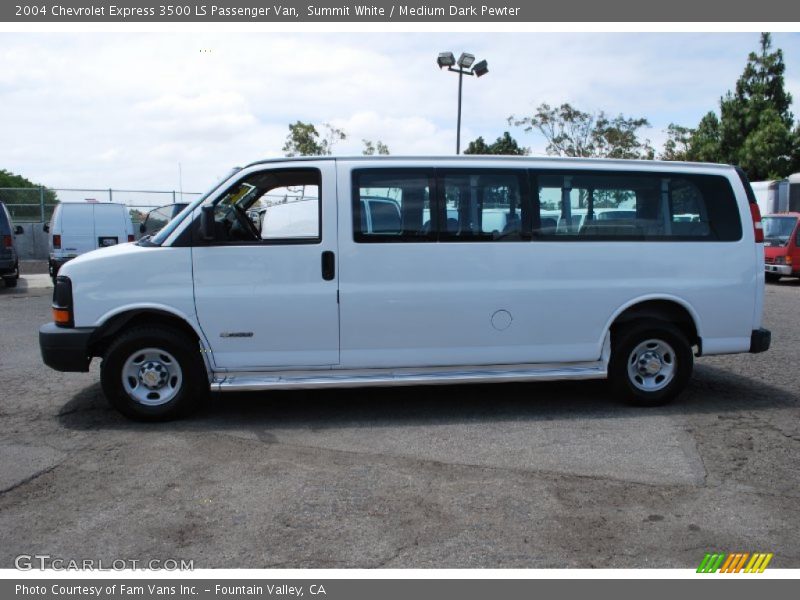 Summit White / Medium Dark Pewter 2004 Chevrolet Express 3500 LS Passenger Van