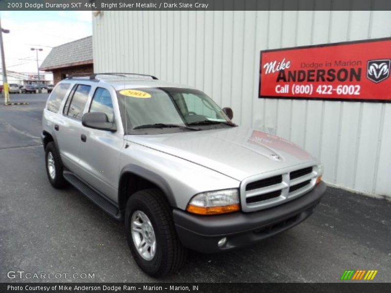 Bright Silver Metallic / Dark Slate Gray 2003 Dodge Durango SXT 4x4