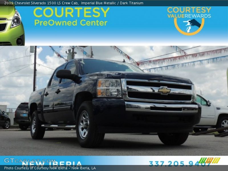 Imperial Blue Metallic / Dark Titanium 2009 Chevrolet Silverado 1500 LS Crew Cab