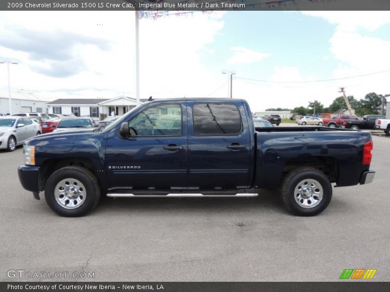 Imperial Blue Metallic / Dark Titanium 2009 Chevrolet Silverado 1500 LS Crew Cab