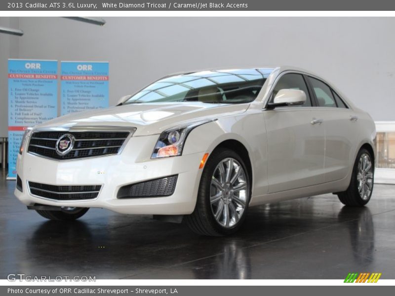 White Diamond Tricoat / Caramel/Jet Black Accents 2013 Cadillac ATS 3.6L Luxury