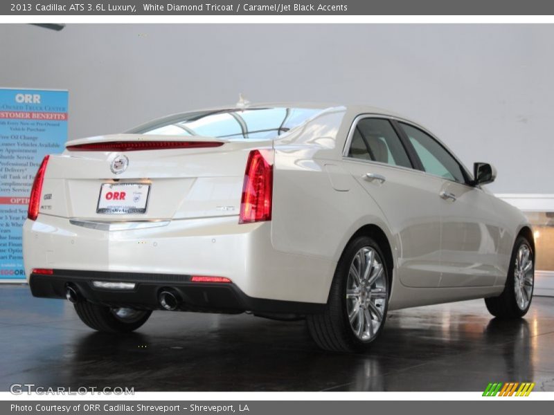 White Diamond Tricoat / Caramel/Jet Black Accents 2013 Cadillac ATS 3.6L Luxury